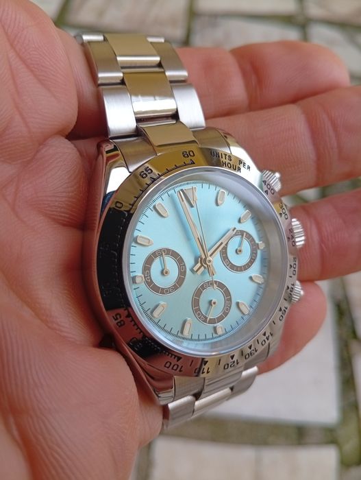 Cronógrafo azul VK Quartz