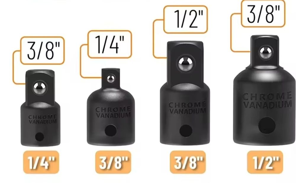 Zestaw reduktorów nasadek udarowych 1/2 3/8 1/4