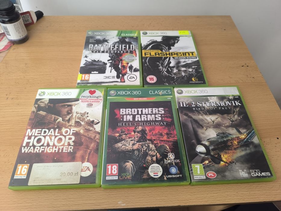 Zestaw gier Xbox 360 battlefield medal od honor strzelanki