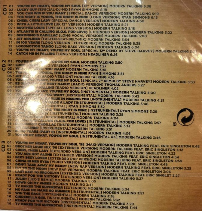 Dieter Bohlen Modern Talking CD 3 szt. Maxi & Singles Collection nowa