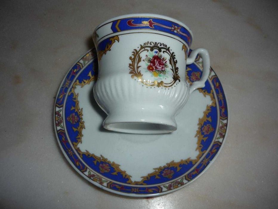Chavena café e pires em porcelana T limoges