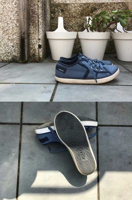 Sapatilhas criança de cor azul (Geox)