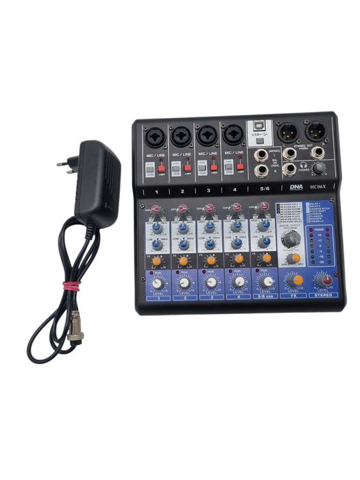 Mikser DNA MC06X Analogowy Audio INTERFEJS USB 6 KANAŁÓW