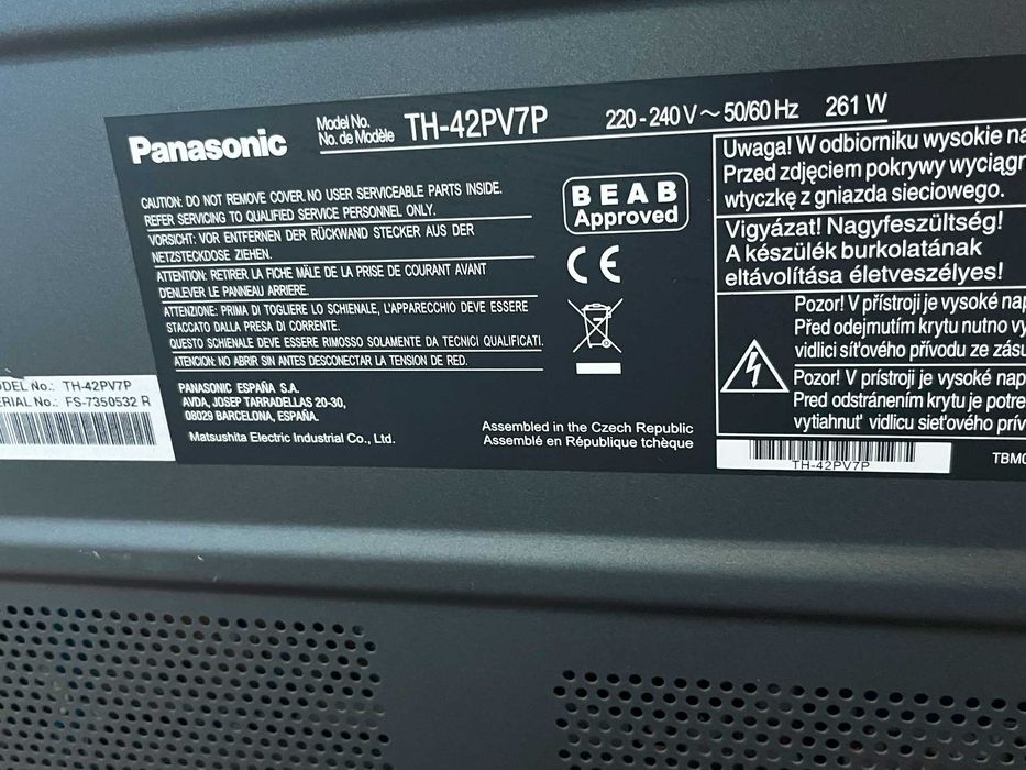 Telewzior Panansonic 42 cale - dekoder smart 100% sprawny