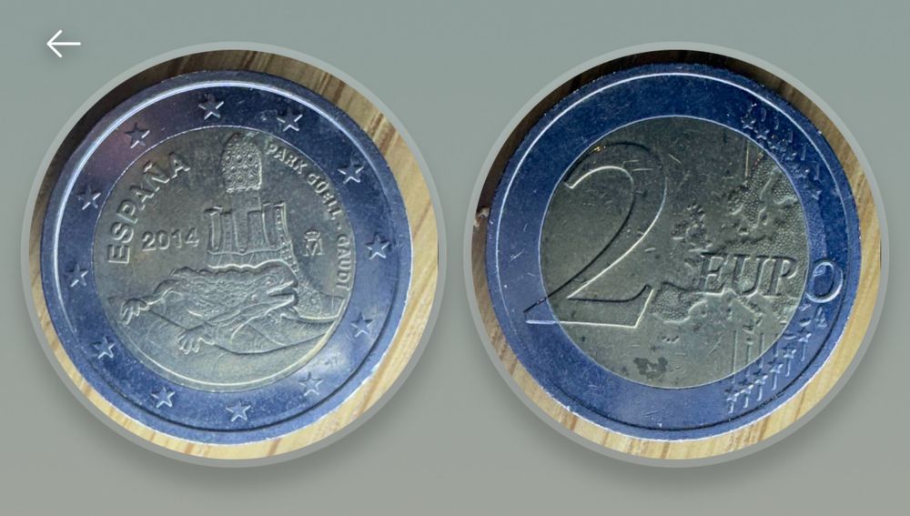 Moeda 2 Euros Park Guell 2014