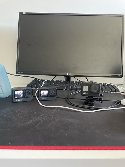 Zestaw 3x GoPro: 2x HERO 9 Black + 1x HERO 8 Black – Kompletny setup