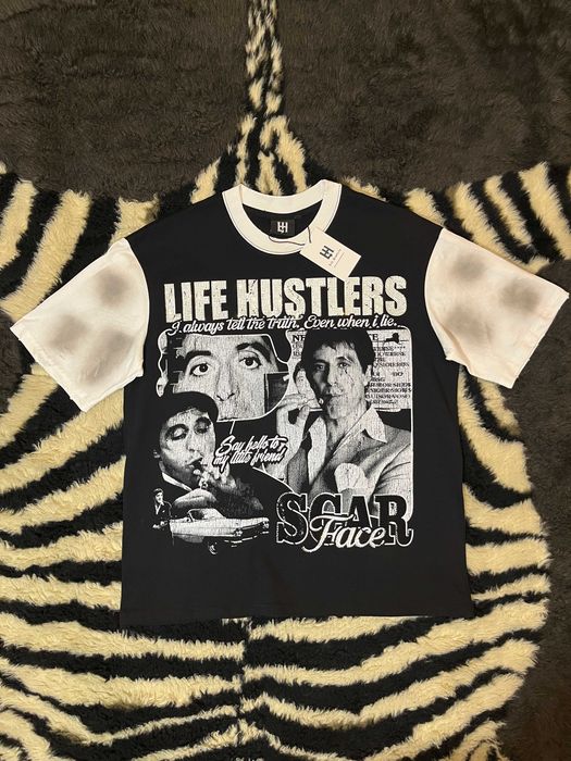 Life Hustlers "Scarface" T-Shirt | Футболка Лицо со Шрамом Тони Монтана