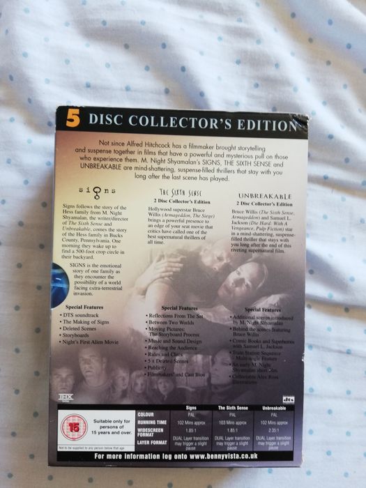 Colecção M. Night Shyamalan em dvd (portes grátis)