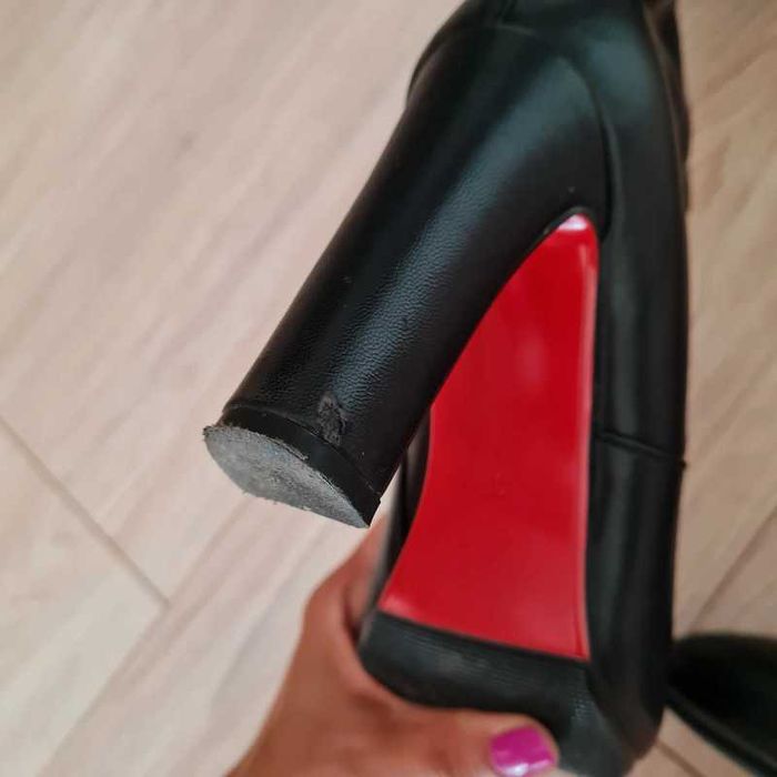 Kozaki długie za kolano czerwona podeszwa 38