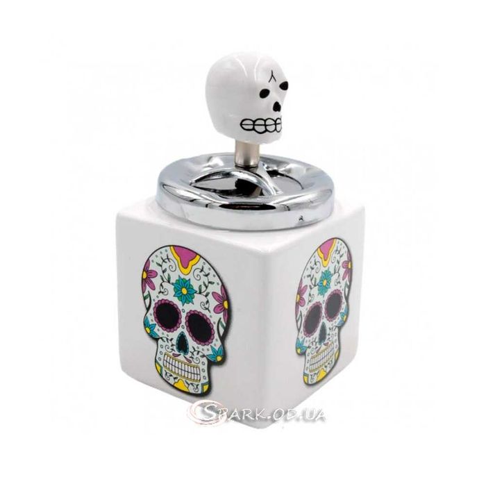 Пепельница глубокая , бездымная юла Skull.