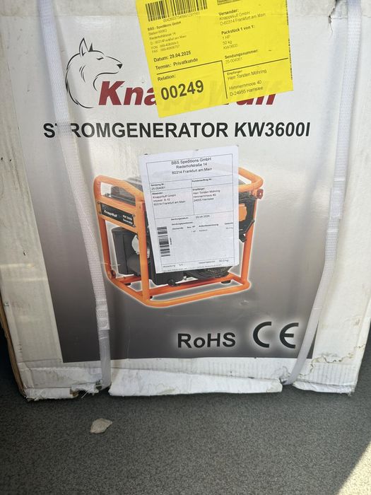 Продам інвентарний генератор з Німеччини новий 3.6кв