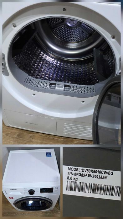 Suszarka Samsung DV80K6010CW, 8kg, pompa ciepła, LED, A++