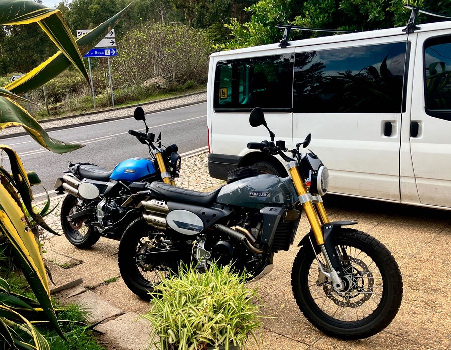 Fantic Caballero 500 Scrambler Deluxe theme. Approx 6800km. Many upgrades!