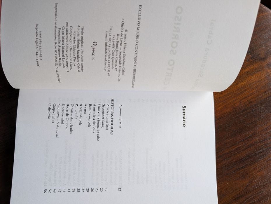 Um Certo Sorriso, Helena Sacadura Cabral