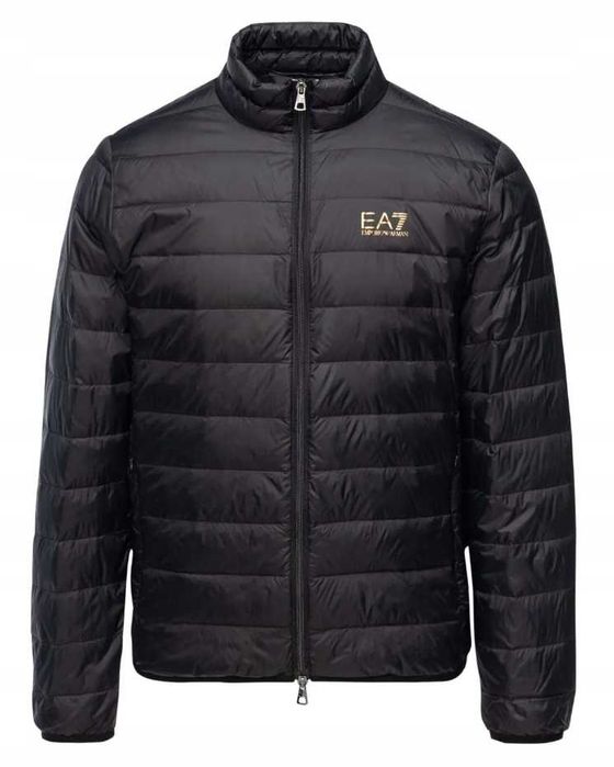 EMPORIO ARMANI EA7 włoska kurtka ocieplana BLACK/GOLD