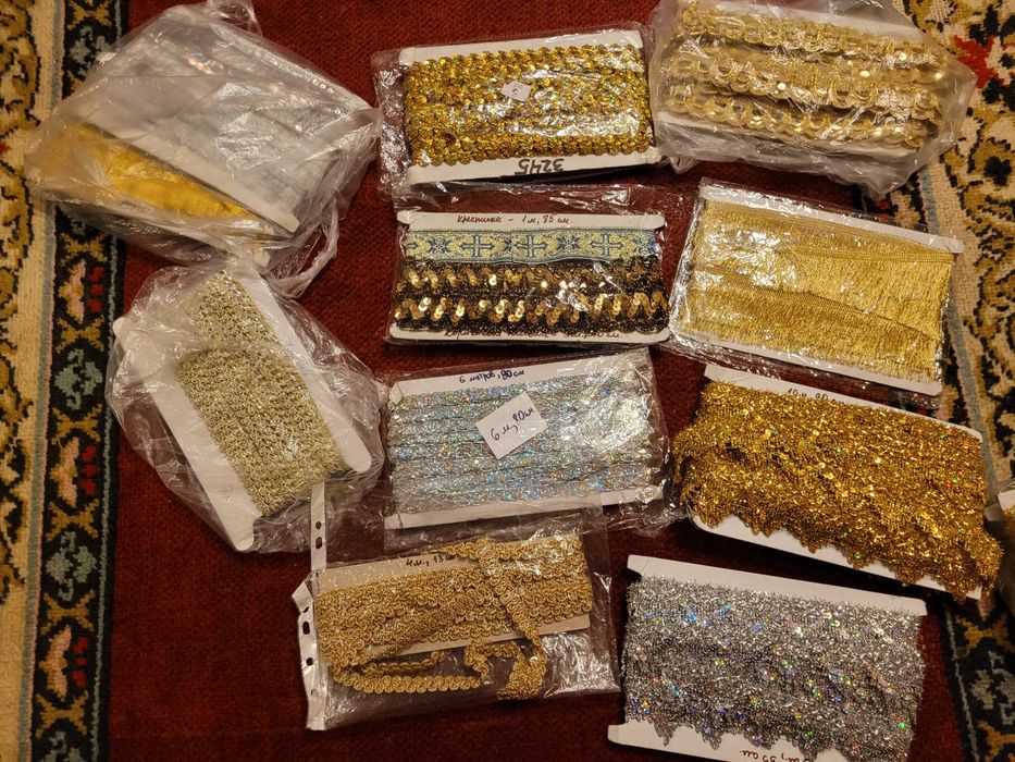 Бахрома из ткани с верёвками (малый метраж - остатки)