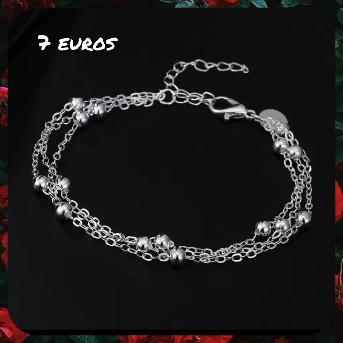 Várias pulseiras em prata 925