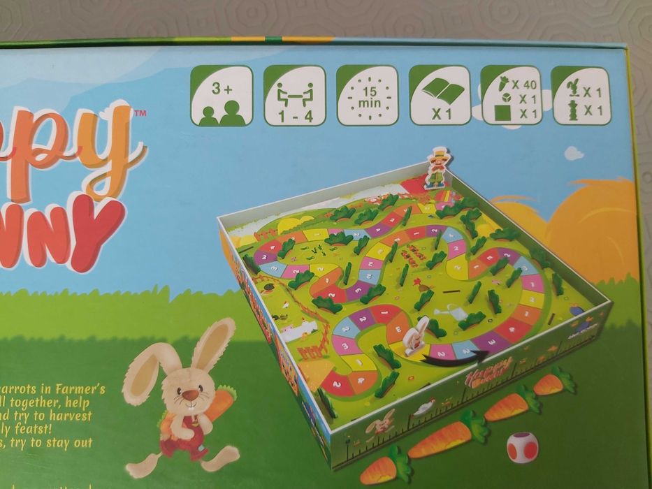 Jogo de Tabuleiro Happy Bunny  da BLUE ORANGE (a partir dos 3 anos)