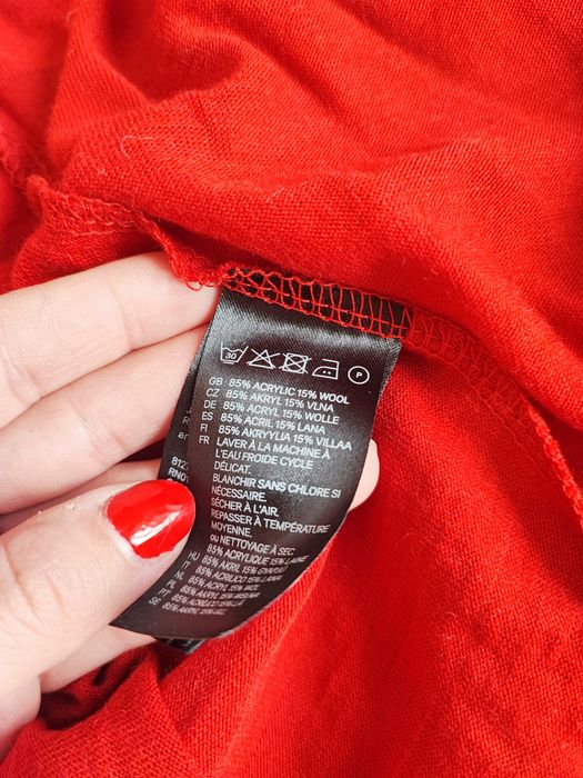 Nowa Czerwona kopertowa midi sukienka S36 h&M do karmienia