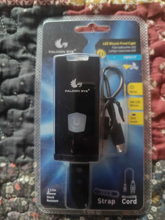 Lampka rowerorowa przednia Falcon Eye  USB 1/2 CENY!