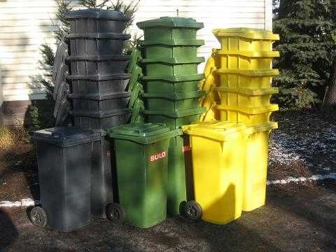 Używany pojemnik na odpady 120l niemieckie kosz na śmieci kontener