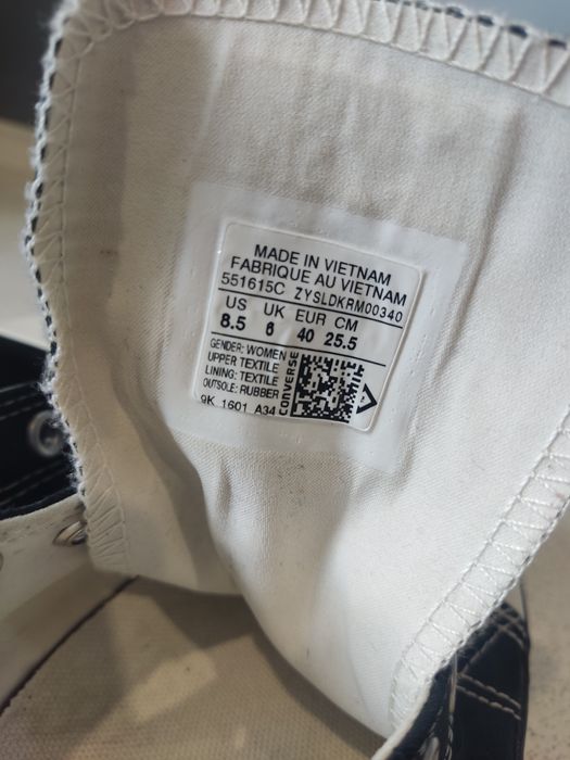 Trampki czarne Converse 40