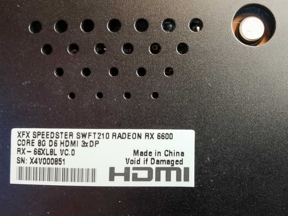 XFX Speedster SWFT 210 AMD RX 6600 como NOVA c/ GARANTIA!