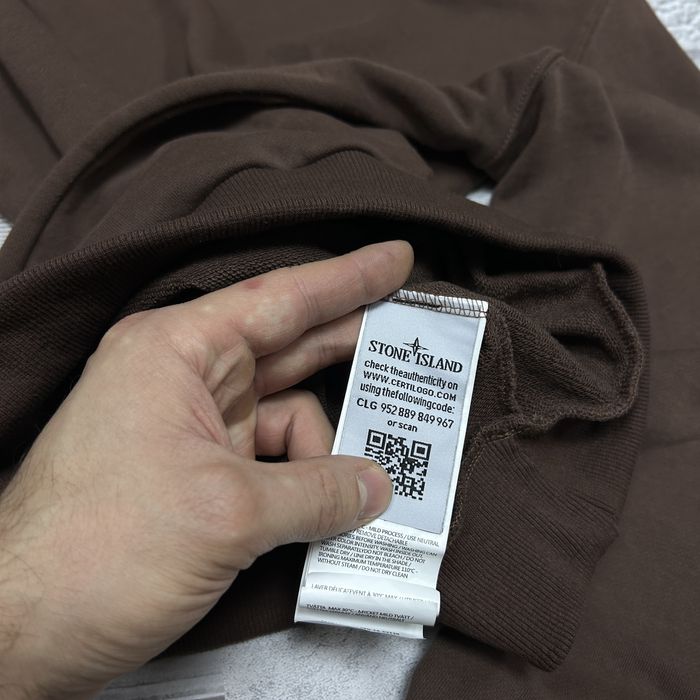 Чоловічий світшот Stone Island Garment Dyed М оригінал коричневий бу