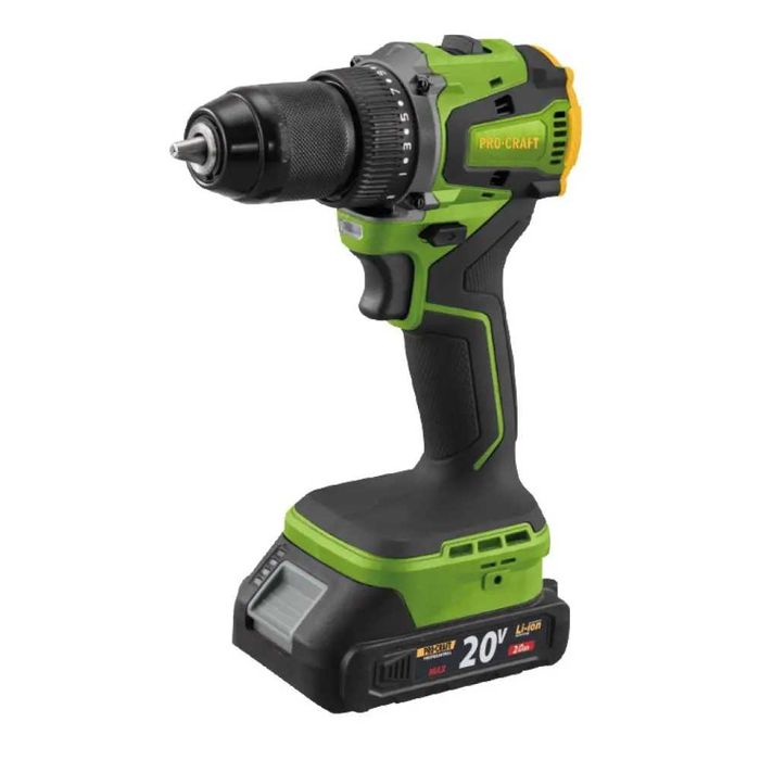 Шуруповерт Procraft PA20Li (з 1 акб та зп) безщітковий