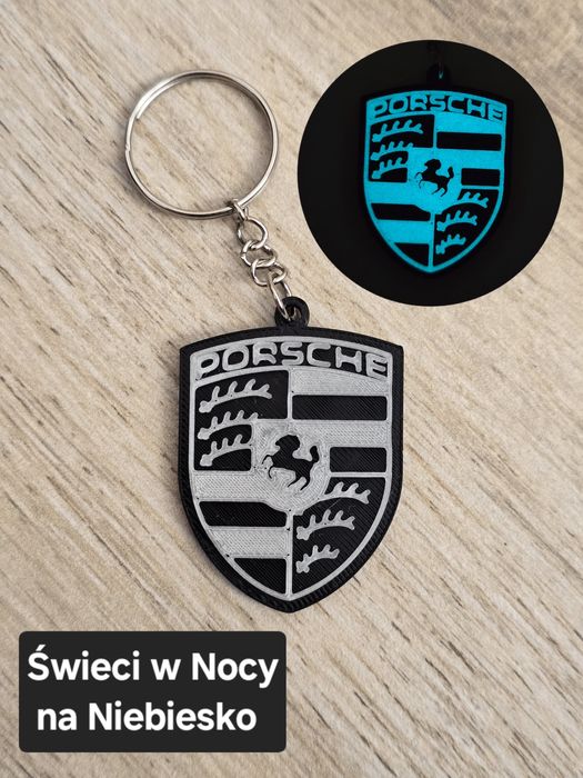 Breloczek Porsche - Świeci w Nocy! 3d - Druk3d fidget Keychain