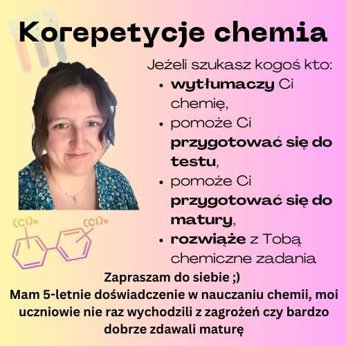 Korepetycje z chemii MATURA/POMOC online