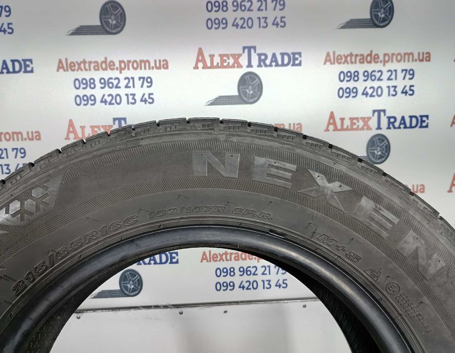 2 шт 215/65 R16C цешка Nexen WinGuard WT1 зимові шини б/у, 7 мм