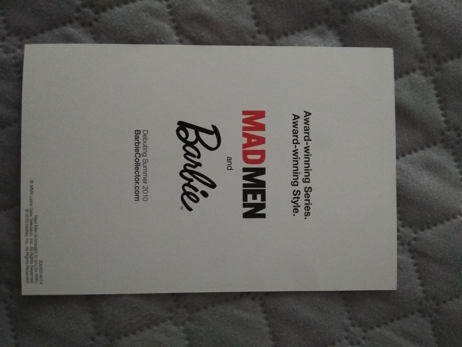 Poster postal Madmen barbie as Betty Draper coleccionável merchandise