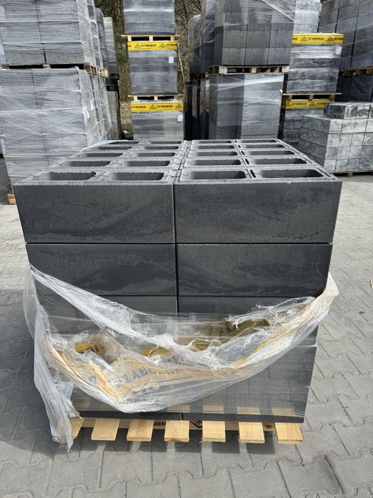 CZARNY ONYKS 500x200x200 promocja ! pustak ogrodzeniowy
