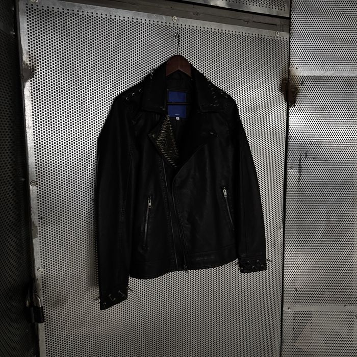 Archival Heavy Spiked Leather Biker Jacket
