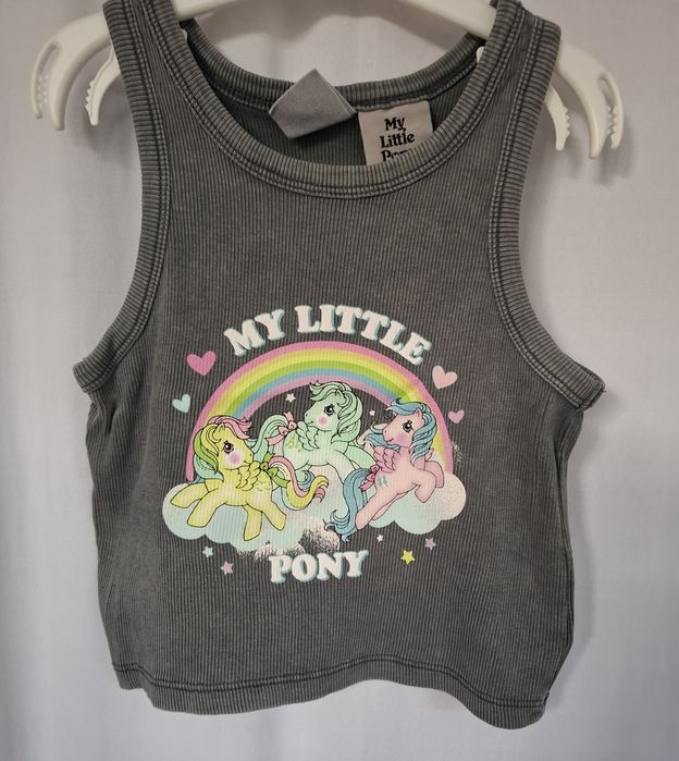 ZARA szary grafitowy top prążek My Little Pony r. 120