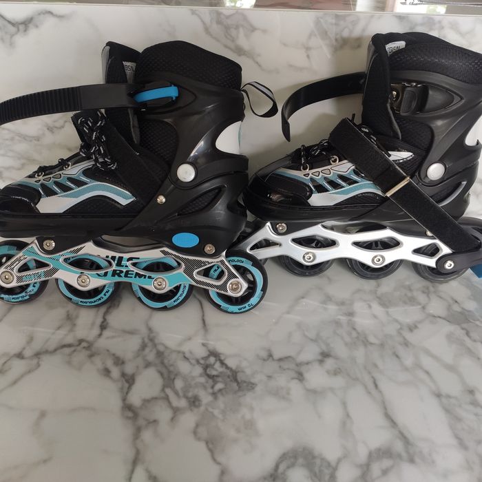 Rolki abisal 35-38 czarno -niebieskie.