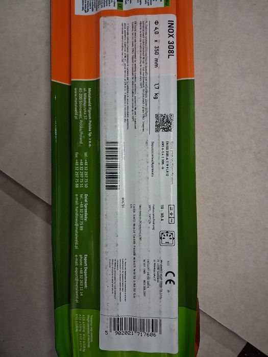 Elektrody Metalweld Inox, nierdzewka