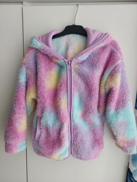 Bluza ciepla teczowa dla dziewczynki