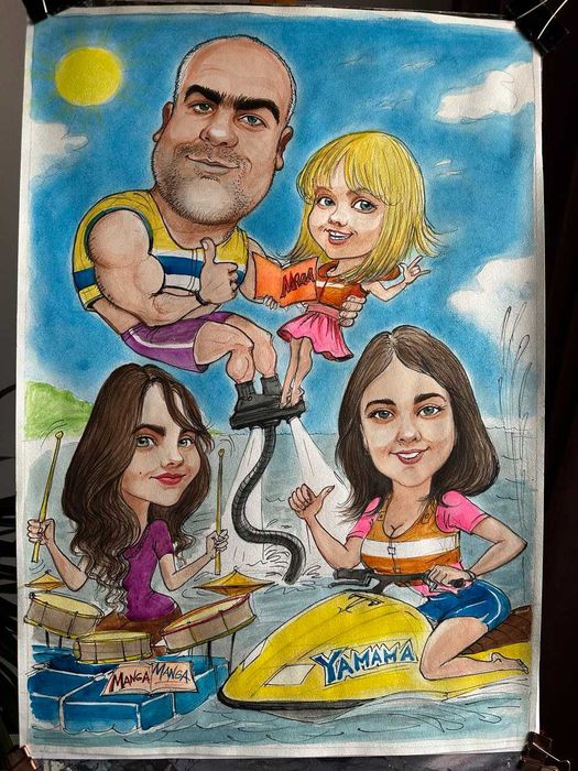 Шарж по фото! Портрет у подарунок! Шарж на свято!