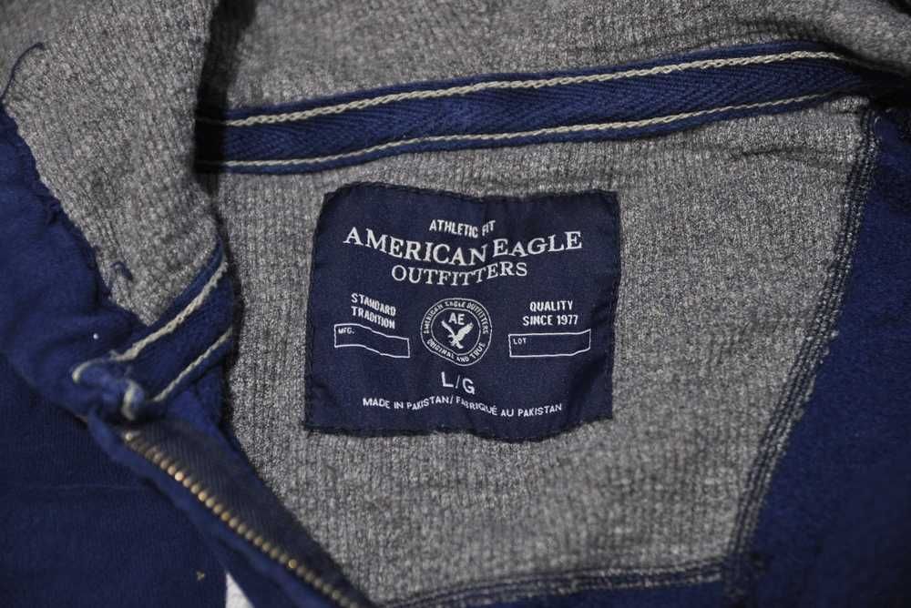 AMERICAN EAGLE L męska bluza z kapturem bawełniana rozpinana sz2v4