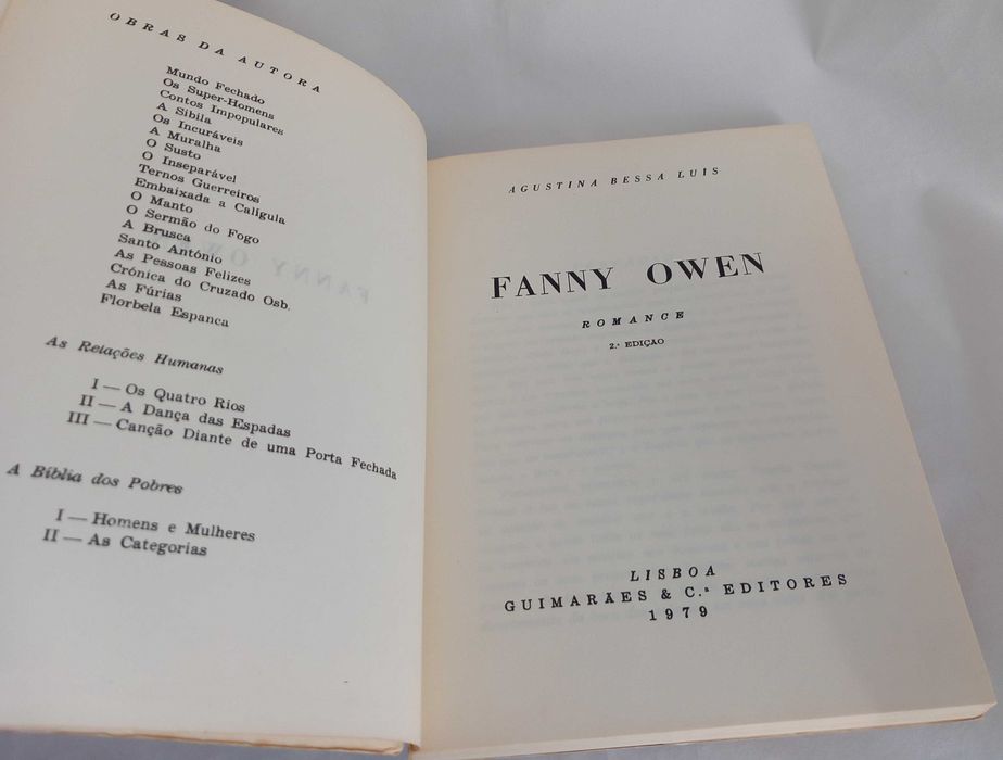 2ª Edição na Guimarães Editores de Fanny Owen - Agustina Bessa-Luís [Portes Grátis]