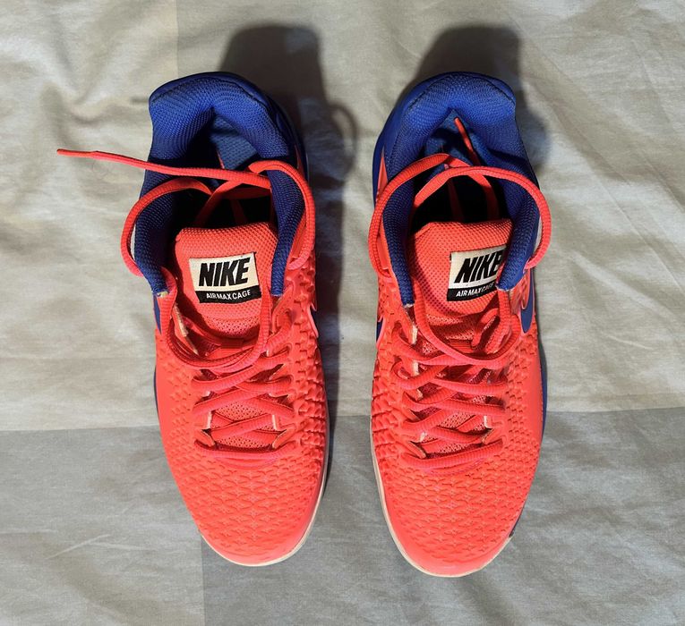 Sapatilhas de ténis homem Nike Air Max Cage Pink Blue 2014 número 39