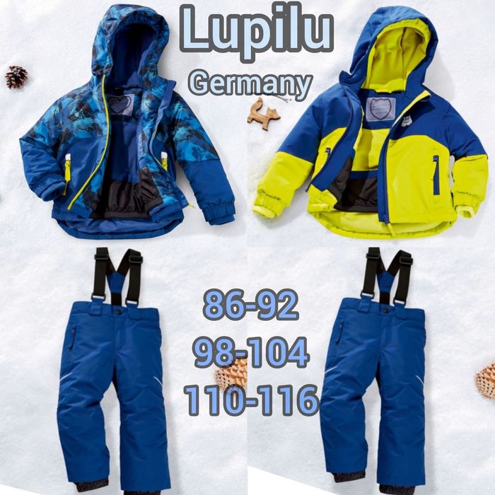 Комбинезоны LUPILU  Костюмы лыжные мембранные ТЕРМО все размеры 86-116