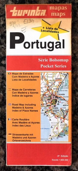 6 Antigos mapas das estradas de Portugal e Espanha