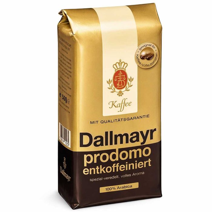 Кава в Зернах без Кофеїну Dallmayr Prodomo Entcoffeiniert (Арабіка) 500 г
