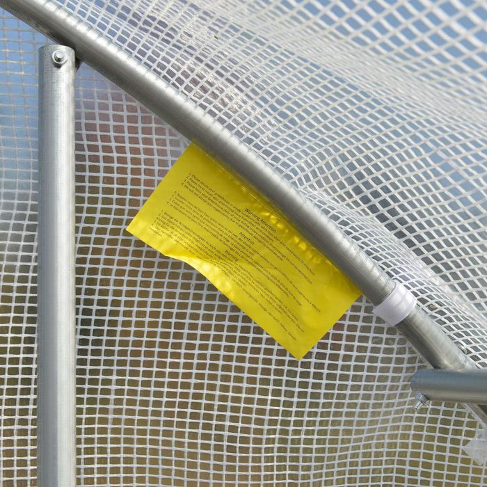 Estufa de Horta ou Jardim 8x3x2m com 12 Janelas e Porta de Enrolar