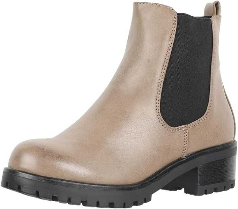 Elara Damskie sztyblety Chelsea Boots Chunkyrayan khaki r 39