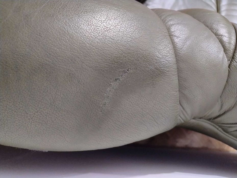 Zestaw wypoczynkowy sofa fotel skóra naturalna oliwka Kalwaria 3+2+1