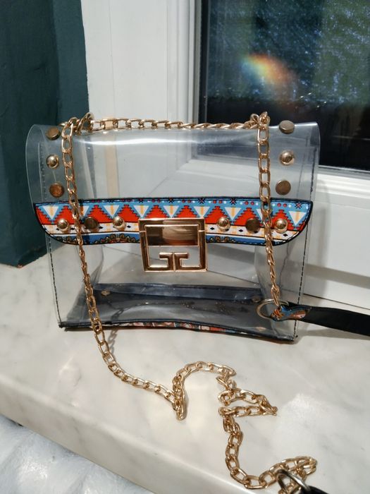 Piękna unikatowa torebka przezroczysta